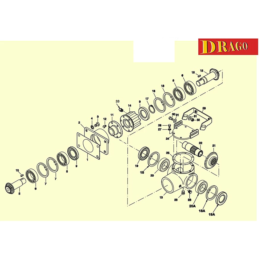 T-подібний редуктор Ricambi Drago Fissi OLIMAC