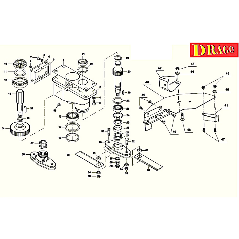 Редуктор подрібнювача Ricambi Drago Fissi OLIMAC