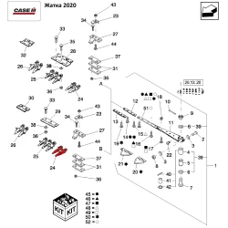 Палец двойной Case 2020 87442329