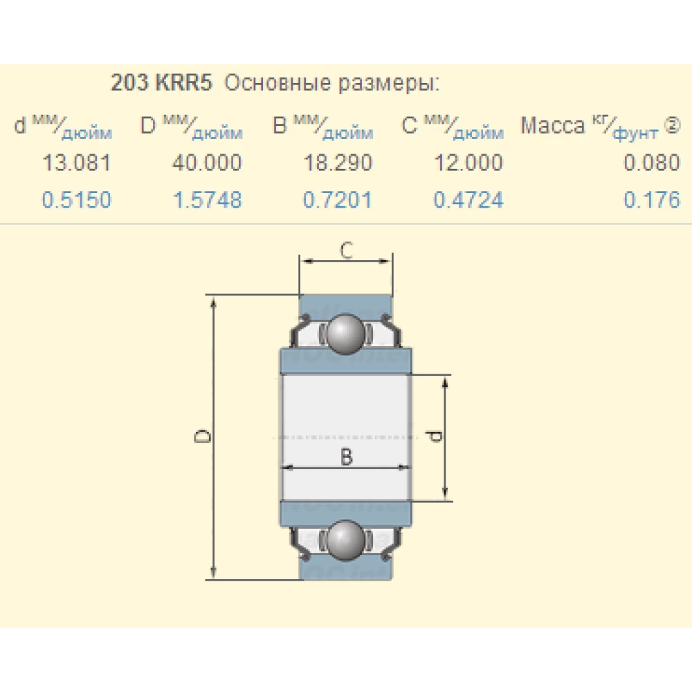 203KRR5 підшипник