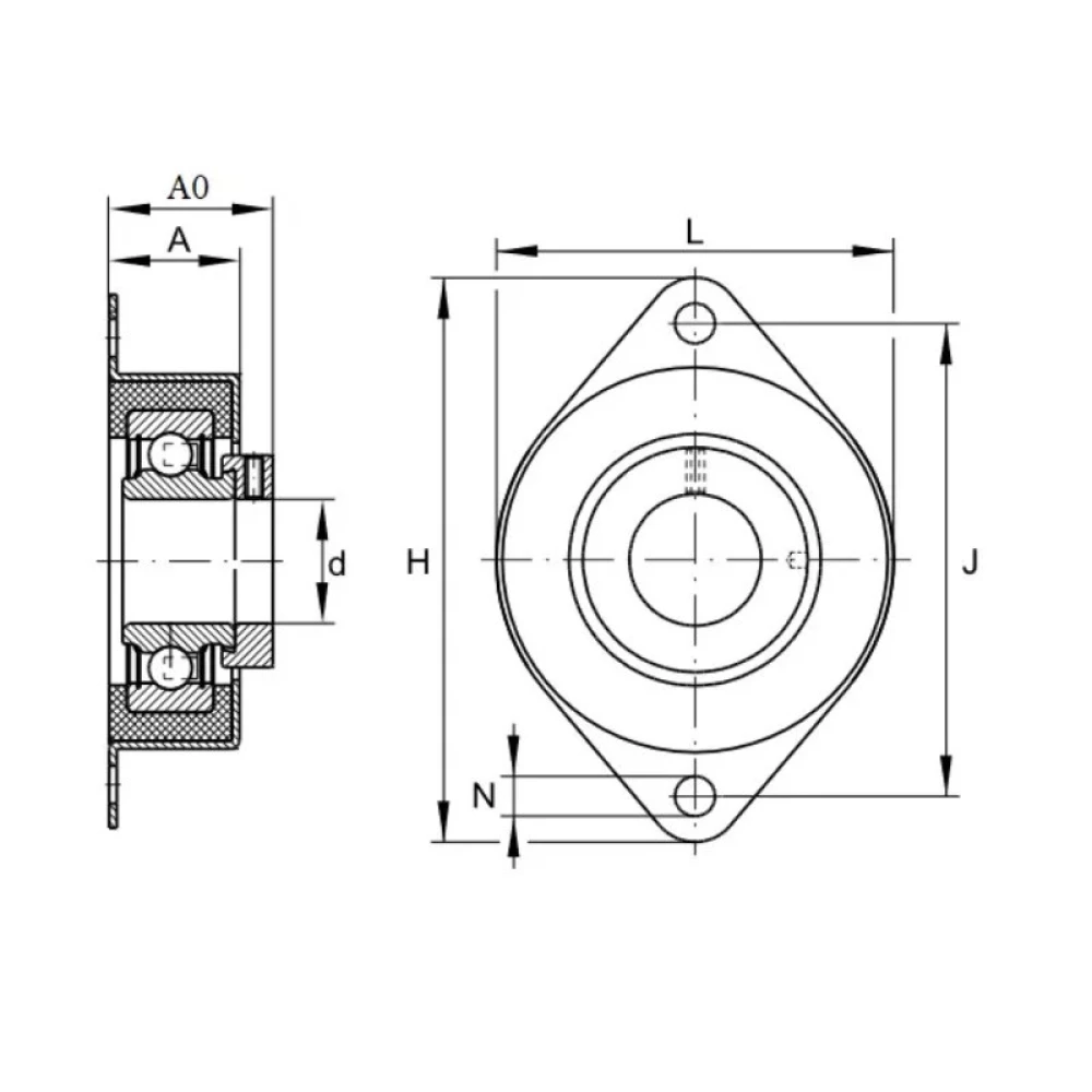 Корпусной подшипник Claas 215961.1 аналог RCSMF20 INA