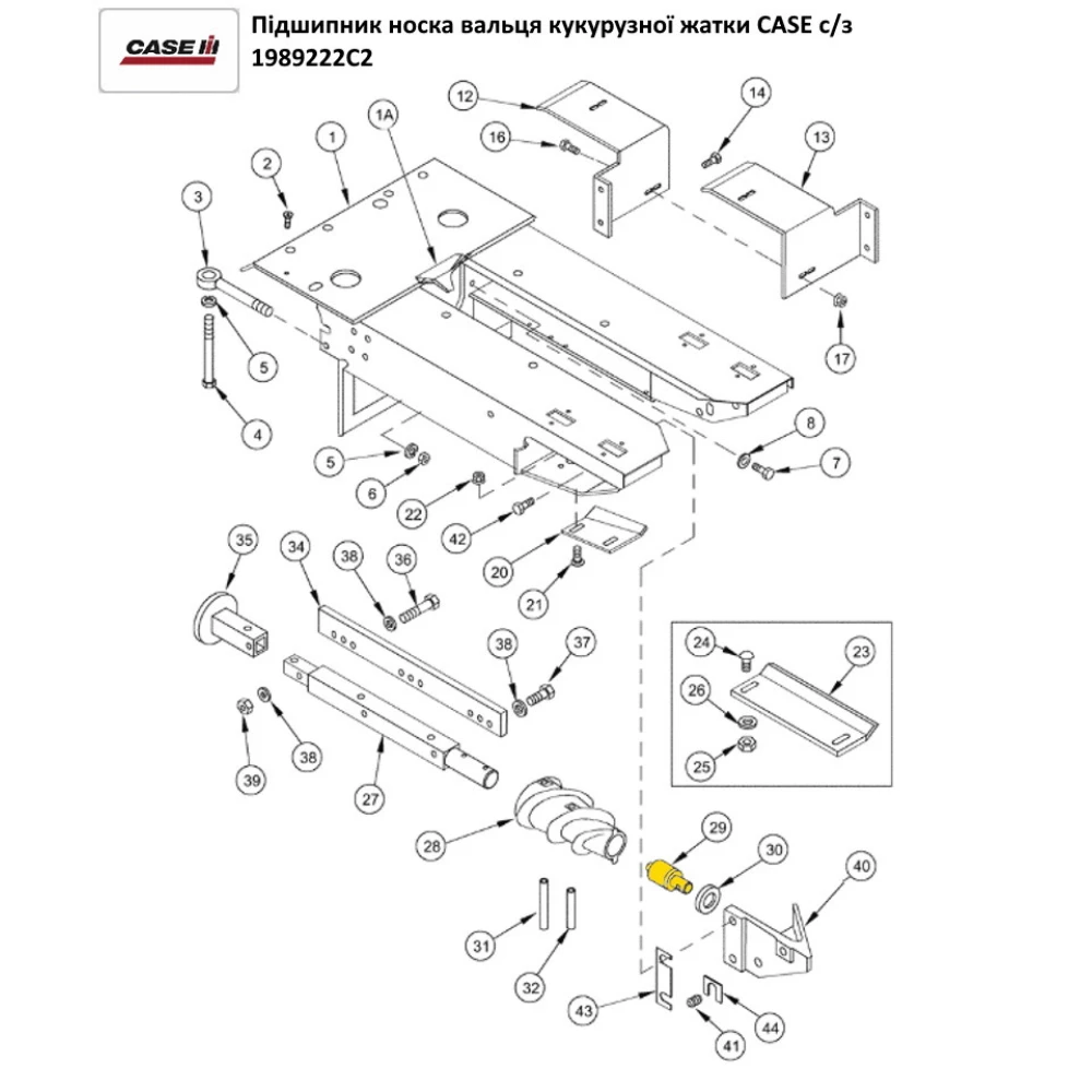 Підшипник Case 1989222C2 CT-Agri Китай
