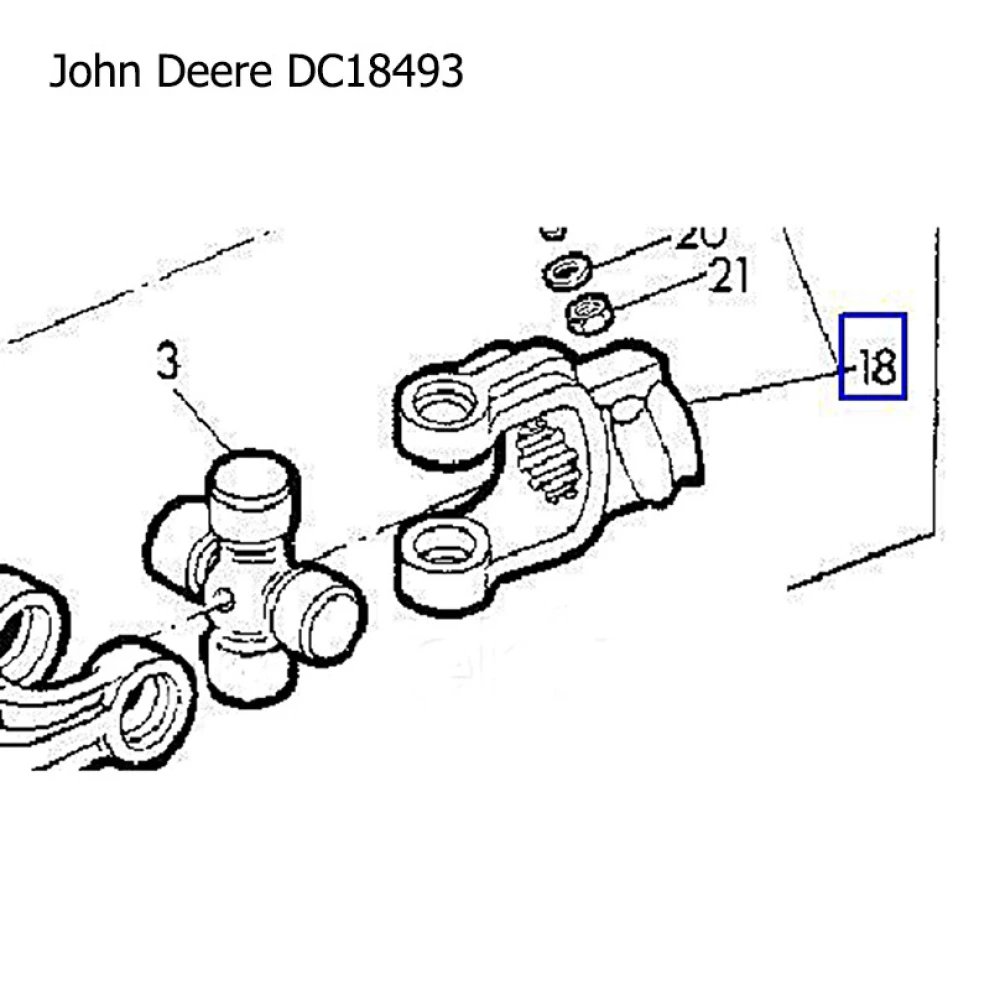 Гук карданного вала John Deere DC18493