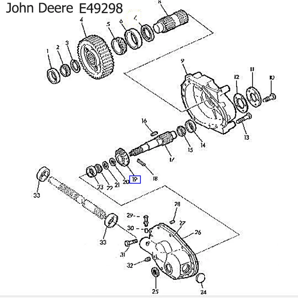 Шестірня редуктора прес-підбірник John Deere E49298