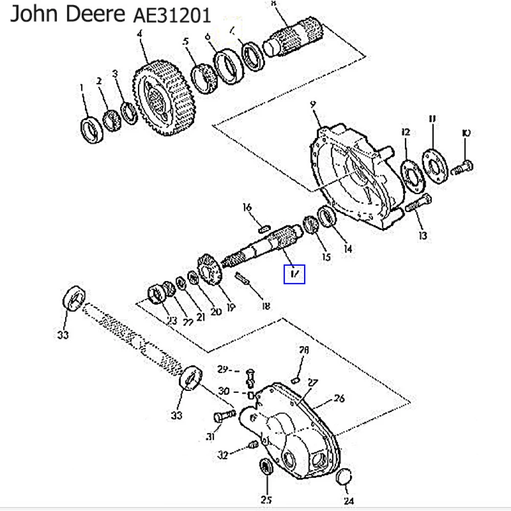 Вал John Deere, AE31201