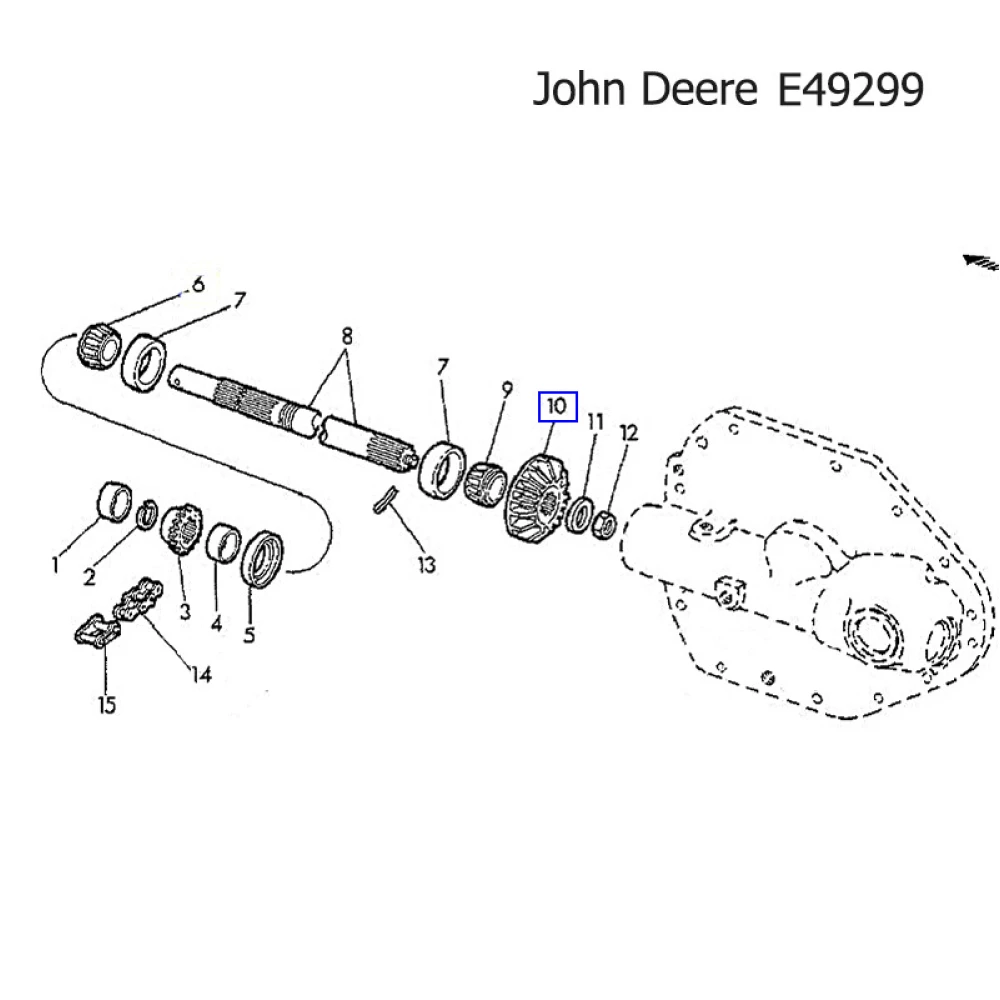 Шестірня конічна John Deere E49299