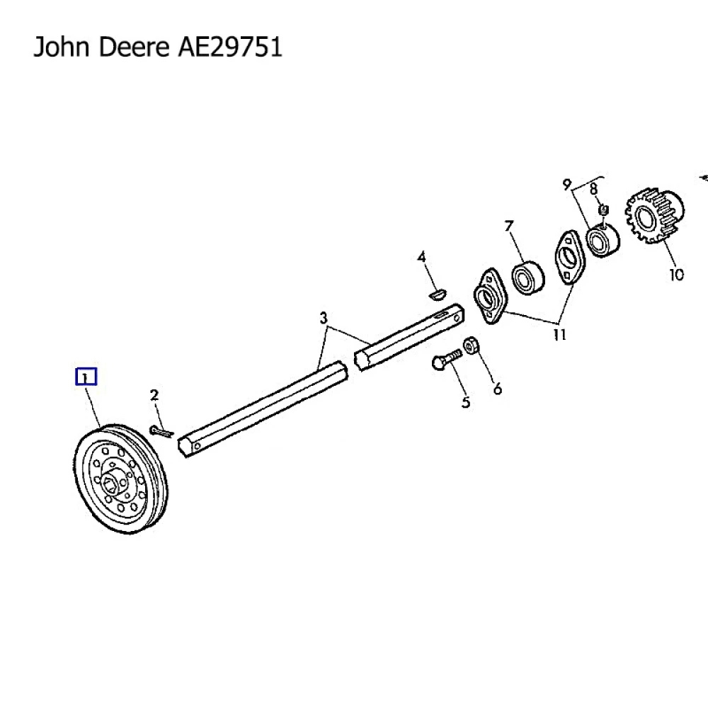 Шків приводу шнека John Deere AE29751