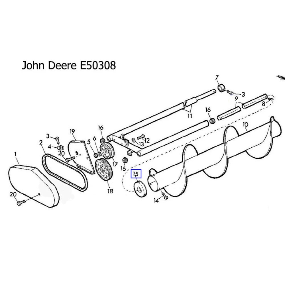 Супорт шнека John Deere E50308