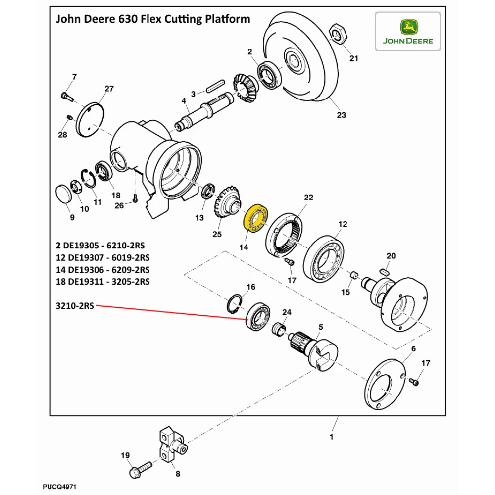 DE19306 подшипников John Deere аналог 6209-2RS PEER