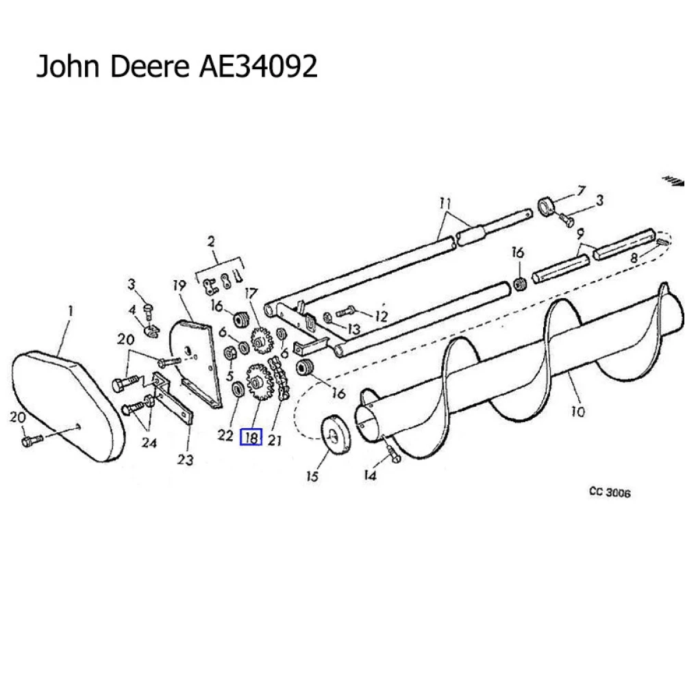 Звездочка John Deere AE34092