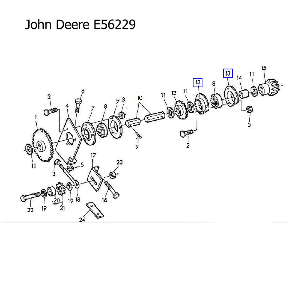 Корпус підшипника John Deere Е56229