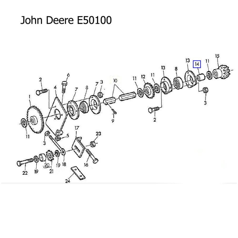Втулка шестерни John Deere E50100