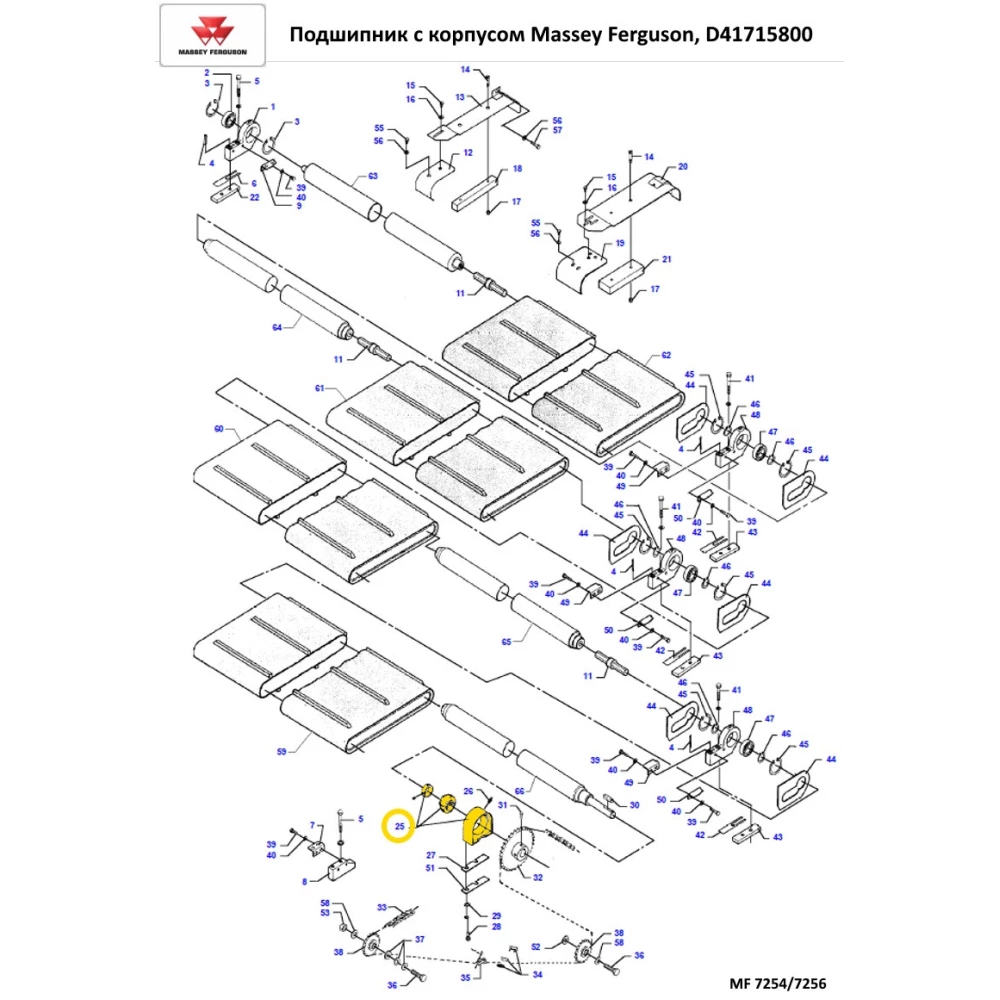 Подшипник с корпусом Massey Ferguson, D41715800