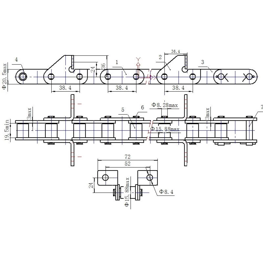 Елеватор зерновий Claas MEGA, DOMINATOR, 605456.2