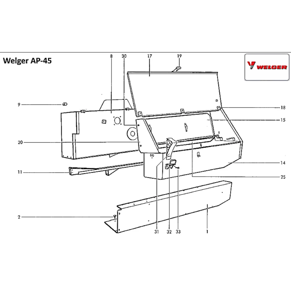 Фіксатор гумовий ляди Welger AP-45, 1109.32.01.44