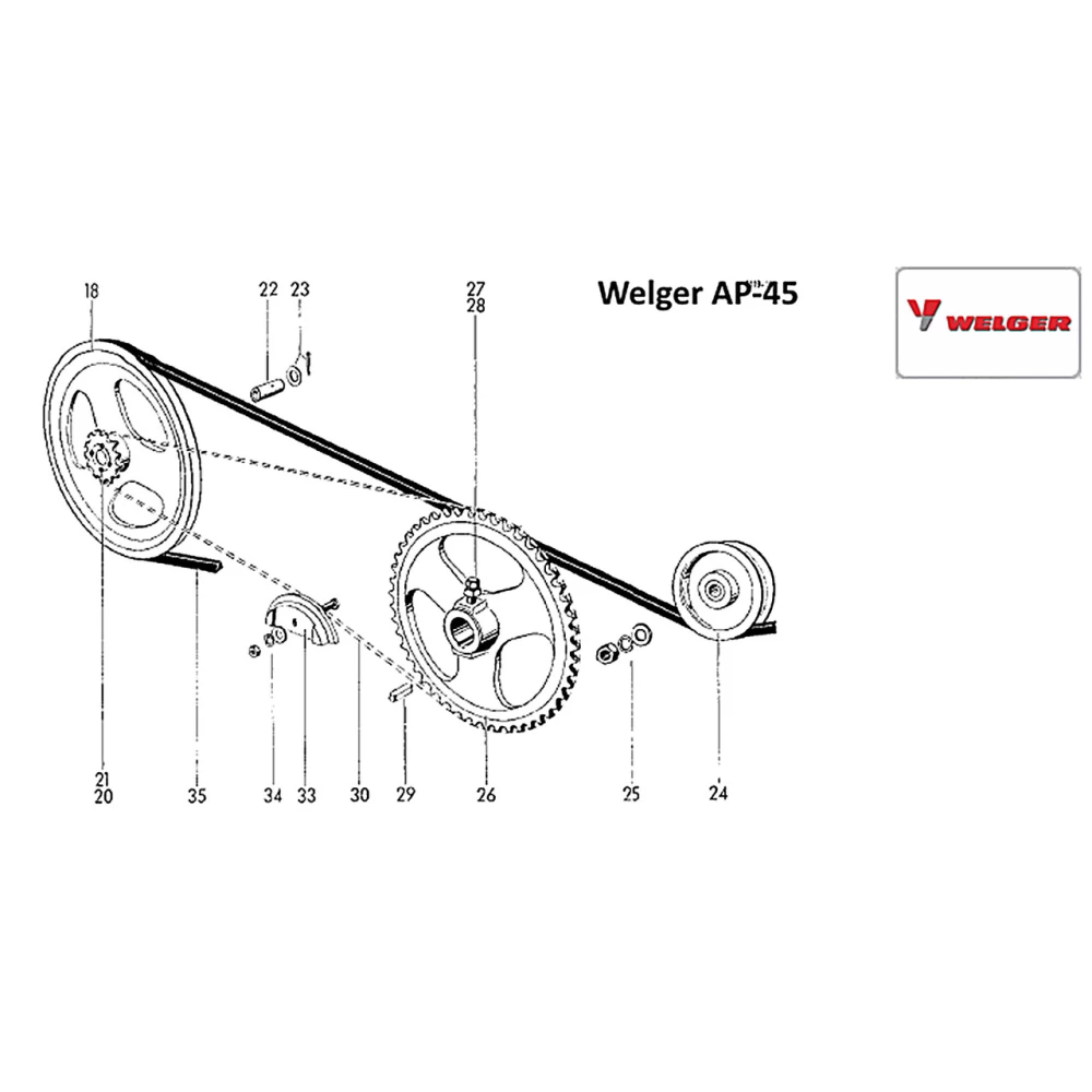 Шків приводний Welger AP-45, 1115.41.01.09