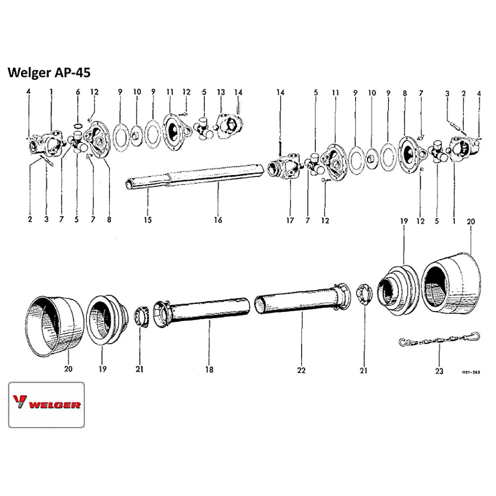 Хрестовина карданного вала Welger AP-45, 22.00.00
