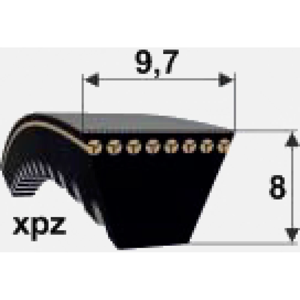 Ремінь зубчастий XPZ