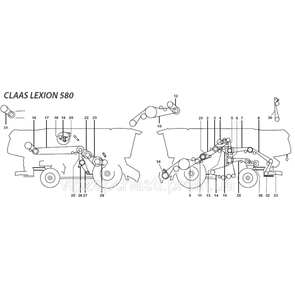 Ремни на комбайн Claas Lexion-580