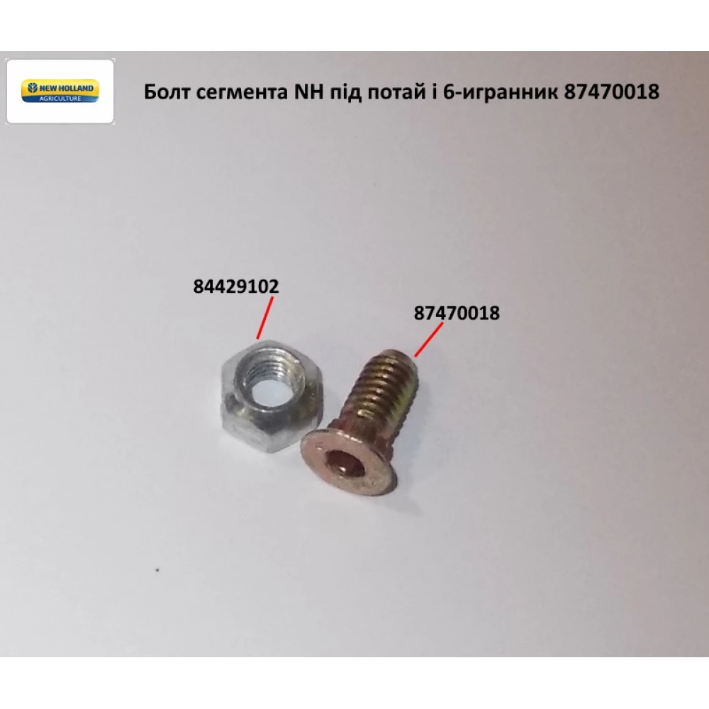 Болт сегмента NH під потай і 6-игранник 87470018