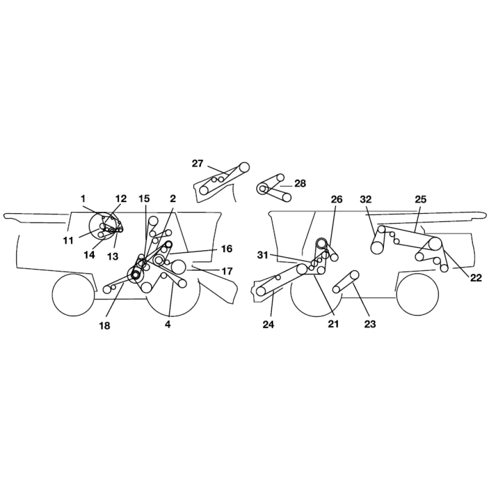 Ремни на комбайн John Deere CTS-2		