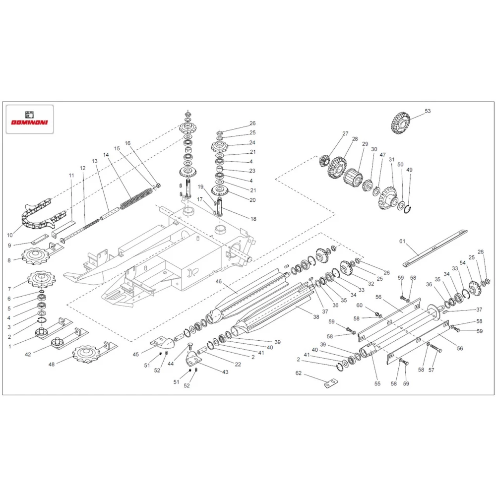 Ланцюг мисовий Dominoni 56 CP 56 ланок, 7 мисів