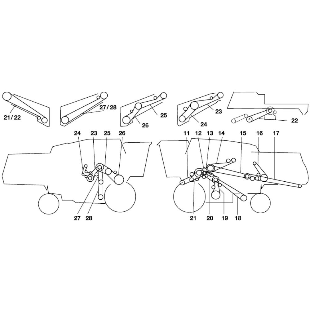 Ремни на комбайн John Deere 2054	