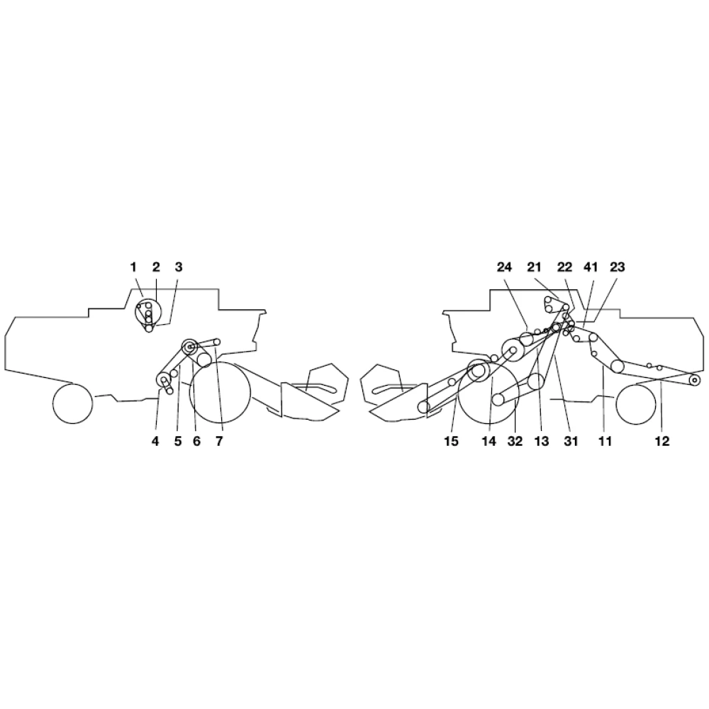 Ремни на комбайн John Deere 1065