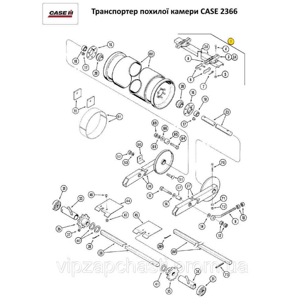 Транспортер наклонной камеры CASE 2366, 136438A1