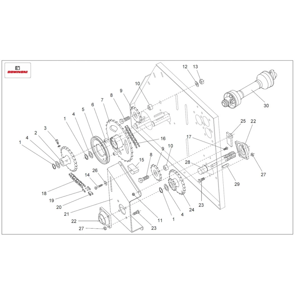 Ланцюг приводний 16B-1 Dominoni, 11283