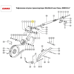 Тефлонова втулка транспортера 30х34х14 мм Claas, 008553.0 Тефлонова втулка транспортера 30х34х14 мм Claas, 008553.0