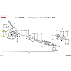 Втулка 57х63х40,5 мм шківа варіатора трансмісії комбайна Claas, 603271