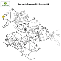 Звездочка под 6-гранник Z-34 Kinze, GA5202 Звездочка под 6-гранник Z-34 Kinze, GA5202