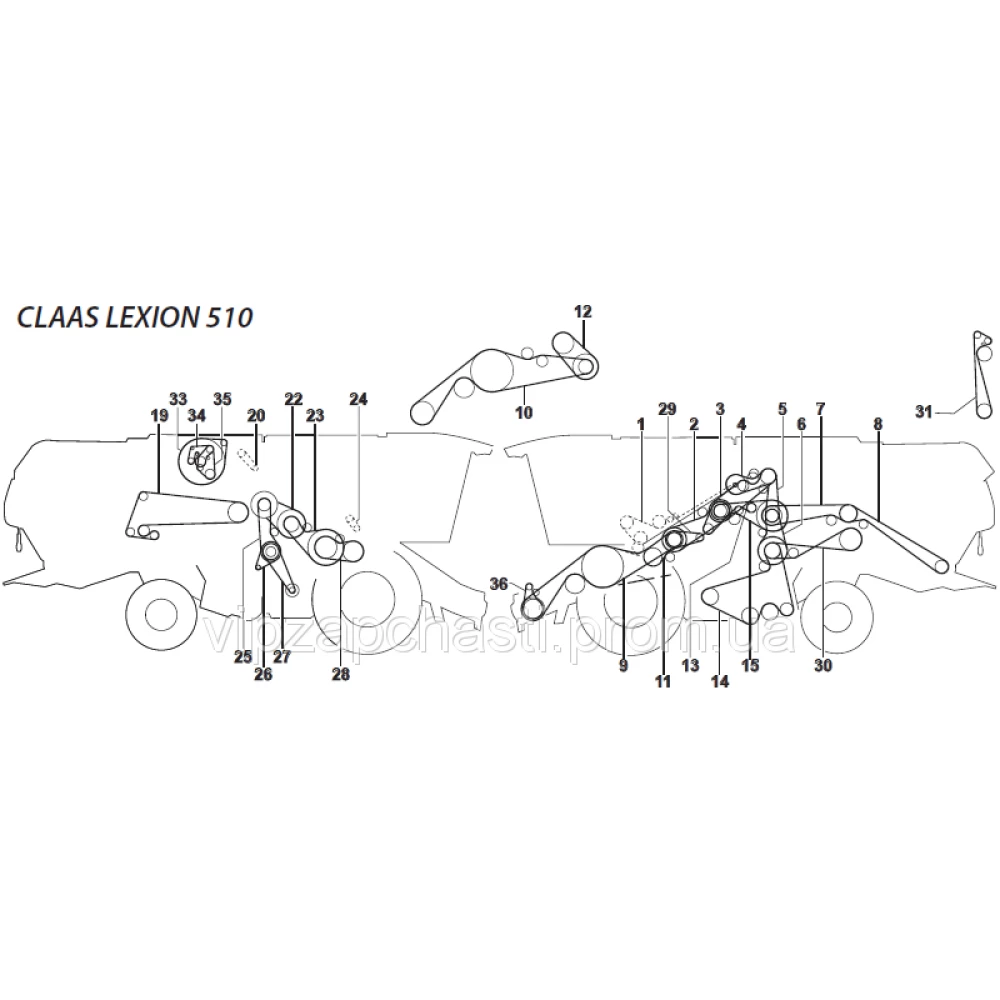 Ремни на комбайн Claas Lexion-510