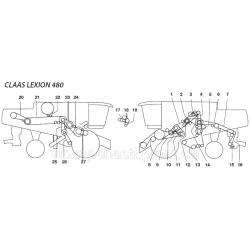 Ремені на комбайн Claas Lexion-480
