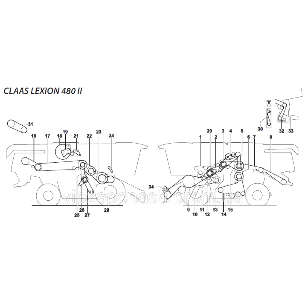 Ремені на комбайн Claas Lexion-480 II