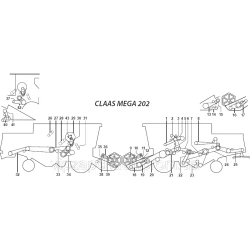 Ремені на комбайн Claas Mega 202