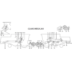 Ремені на комбайн Claas Mega 203