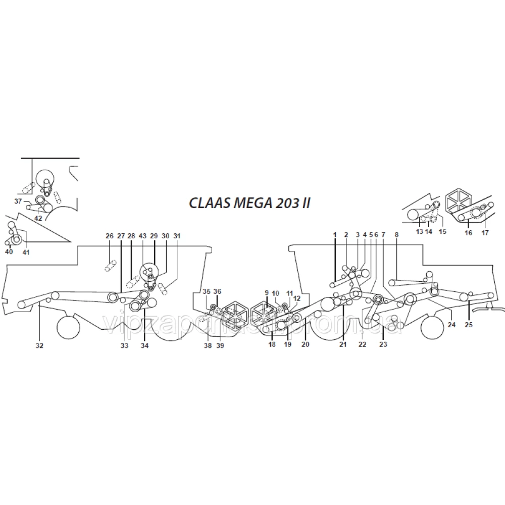 Ремені на комбайн Claas Mega 203 II