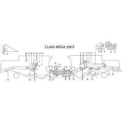 Ремені на комбайн Claas Mega 208 II