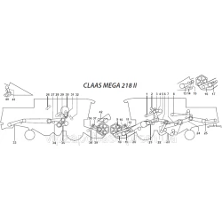 Ремені на комбайн Claas Mega 218 II