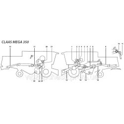 Ремені на комбайн Claas Mega 350