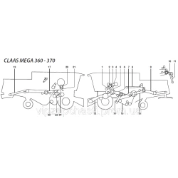 Ремені на комбайн Claas Mega 360