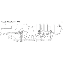 Ремені на комбайн Claas Mega 370
