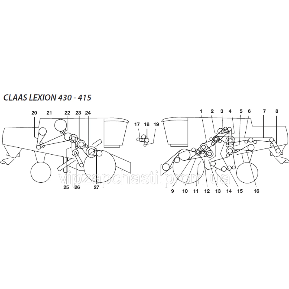Ремни на комбайн Claas Lexion-415