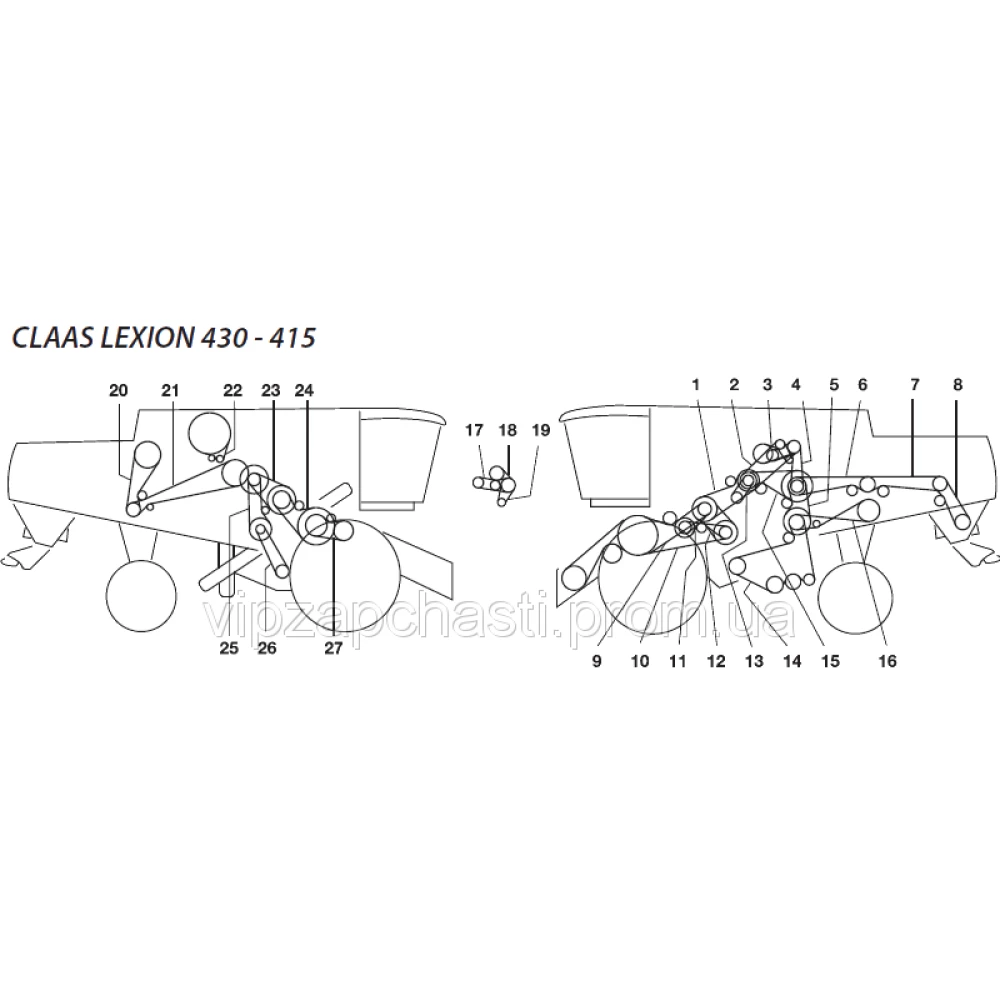 Ремені на комбайн Claas Lexion-430