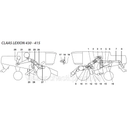 Ремені на комбайн Claas Lexion-430