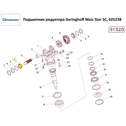 Підшипник редуктора Geringhoff Mais Star SC, 025238