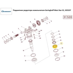 Підшипник редуктора подрібнювача Geringhoff Mais Star SC, 025237 Підшипник редуктора подрібнювача Geringhoff Mais Star SC, 025237