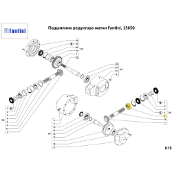 Подшипник редуктора жатки Fantini, 13650